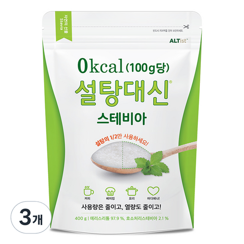 설탕대신 스테비아, 400g, 3개