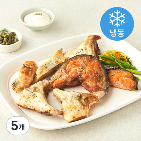 피쉬온탑 화덕 연어머리 구이 (냉동), 5개, 350g