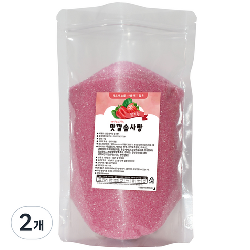 맛깔 솜사탕 설탕 딸기향, 1kg, 2개