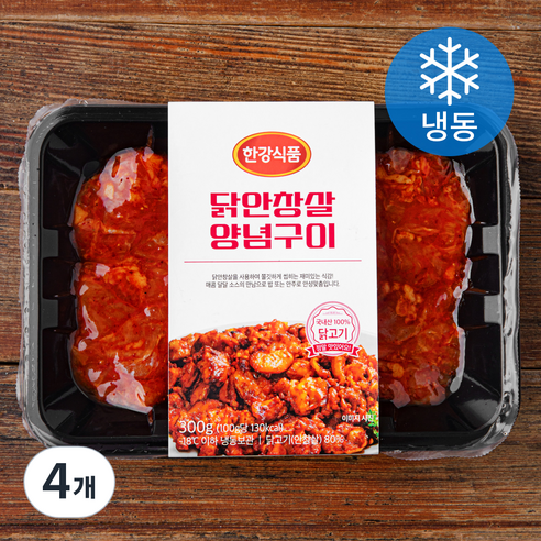 한강식품 닭안창살 양념구이 (냉동), 4개, 300g
