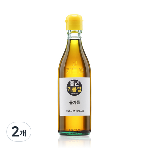 풍년기름집 들기름, 350ml, 2개