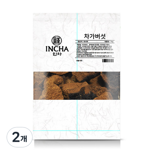 인차 러시아 차가버섯, 1kg, 2개