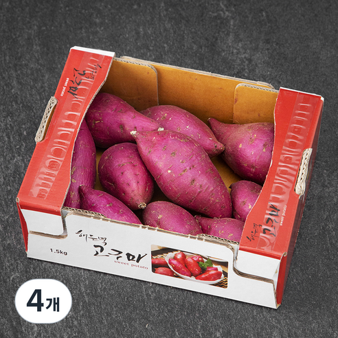 해들녘 무농약 고창황토 고구마, 1.5kg(특상), 4개