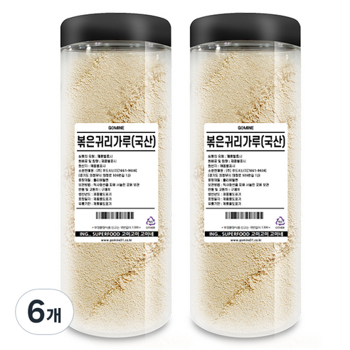 볶은 귀리가루 용기, 500g, 6개