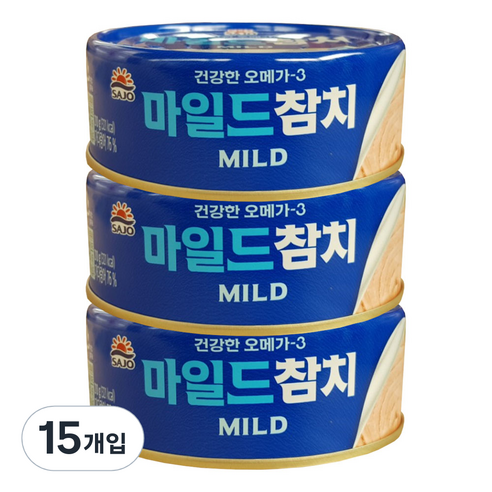 사조해표 사조참치 마일드 통조림, 210g, 15개