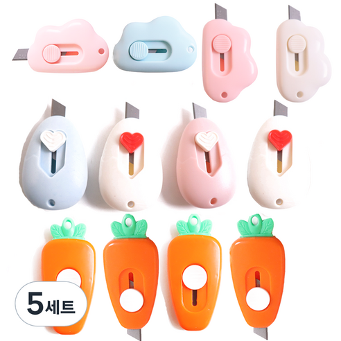 해피아이몰 택배칼 구름 2p + 당근 2p + 계란 2p, 랜덤발송, 5세트
