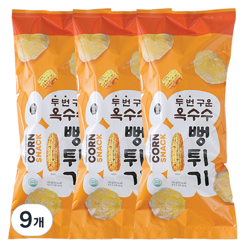 두번 구운 옥수수 뻥튀기, 9개, 130g