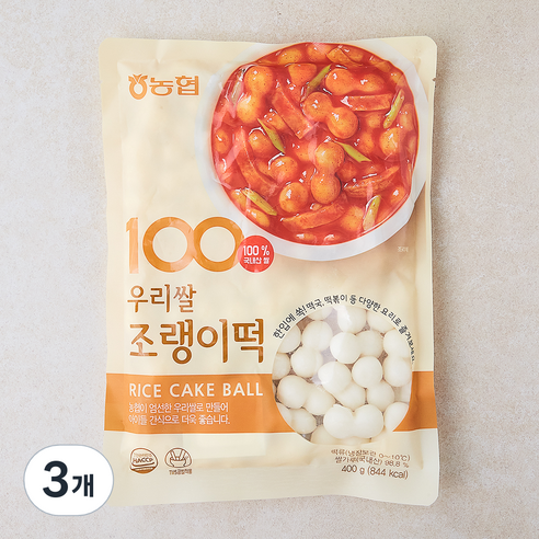 아름찬 농협 우리쌀 조랭이떡, 400g, 3개