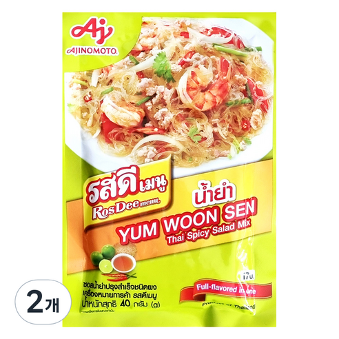 아지노모토 타이 스파이시 샐러드 소스 파우더, 40g, 2개