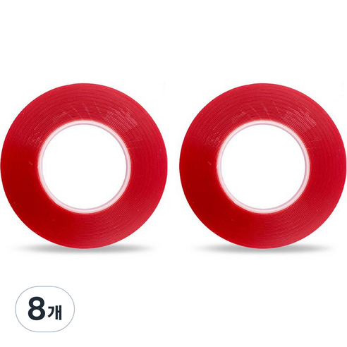 네일 양면테이프 10m, 레드, 8개