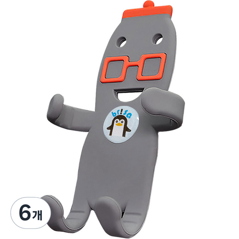 신풍산업 차량용 송풍구 핸드폰 거치대, 6개, 그레이군