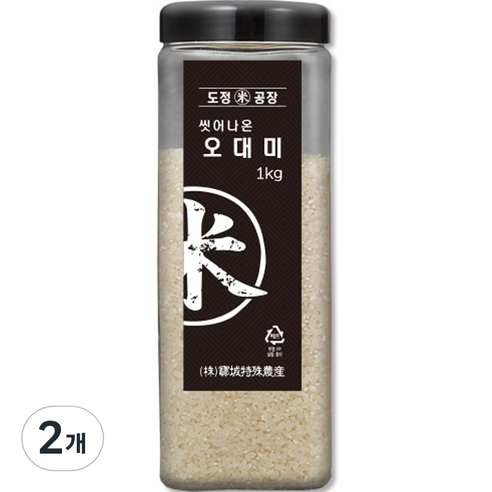 도정공장 씻어나온 오대미, 1kg, 2개