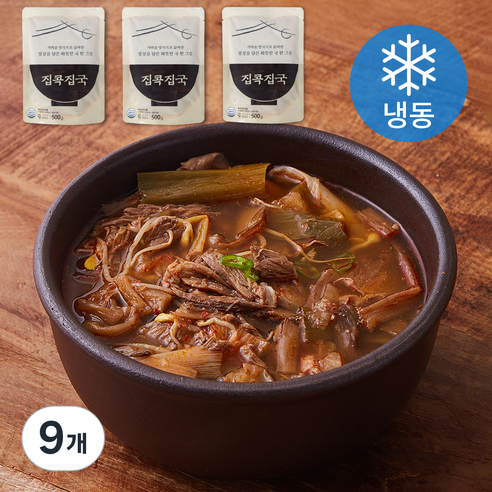 집콕집국 육개장 (냉동), 500g, 9개