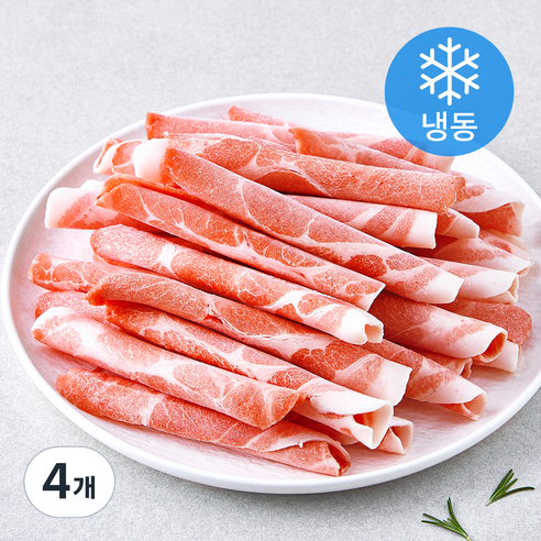 목살 대패 돌돌말이 (냉동), 1kg, 4개