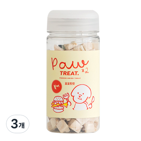 바잇미 포포트릿 반려동물 동결건조간식, 북어, 40g, 3개