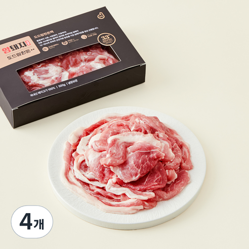 도드람한돈 암퇘지 앞다리 불고기용 (냉장), 500g, 4개