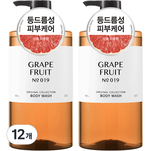 해피바스 오리지널 컬렉션 자몽 바디워시, 12개, 910g