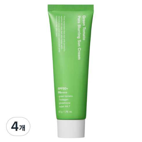 성분에디터 그린토마토 포어 블러링 선크림 SPF50+ PA++++, 50g, 4개