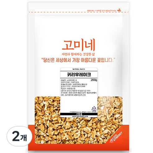 고미네 귀리 후레이크, 200g, 2개