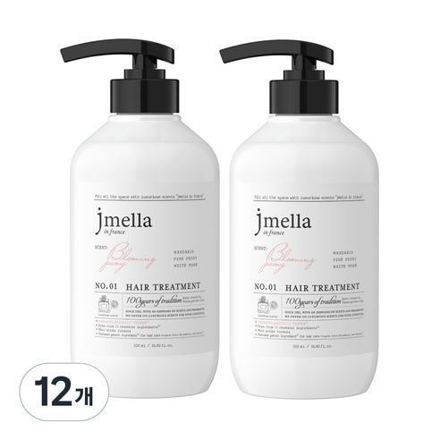 제이멜라 인 프랑스 블루밍 피오니 헤어 트리트먼트, 12개, 500ml