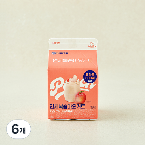 [로켓프레시] 연세우유 복숭아 요거트