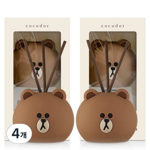 코코도르 라인프렌즈 페이스 디퓨저, 브라운(퓨어코튼), 50ml, 4개