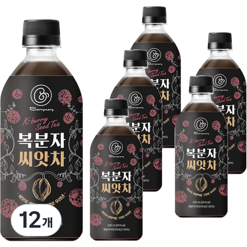 베리너리 복분자 씨앗차, 500ml, 12개