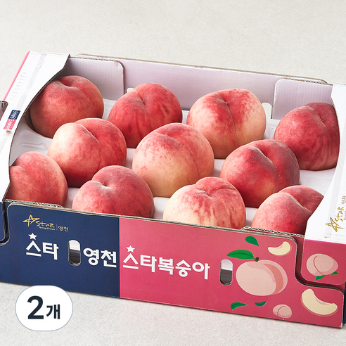 농협 영천 아삭한복숭아, 2개, 3kg(10~12입)