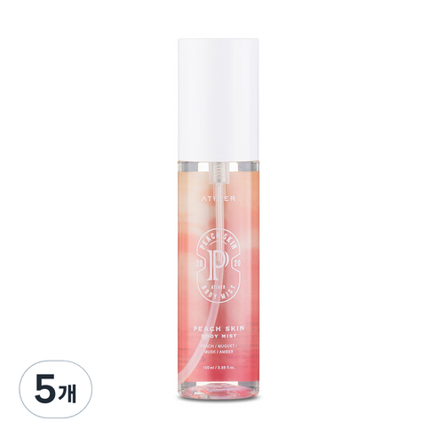 에티에르 피치스킨 바디미스트 복숭아향, 5개, 100ml