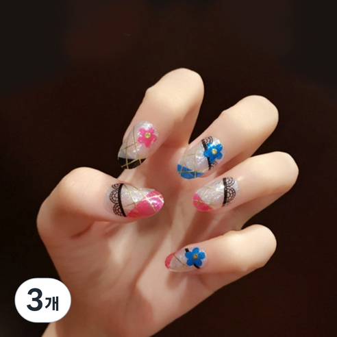 이엘 네일스티커 341, 네트라워, 3개