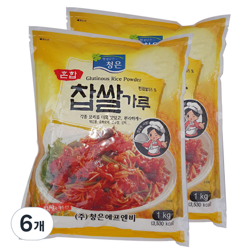 청은 혼합 찹쌀가루, 1kg, 6개