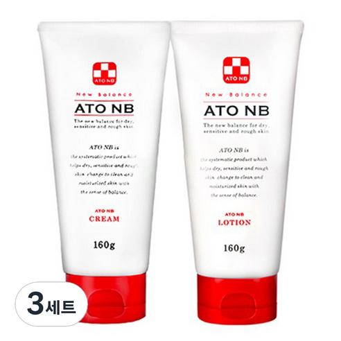 아토엔비 크림 160 g + 로션 160 g 유아 보습세트, 3세트