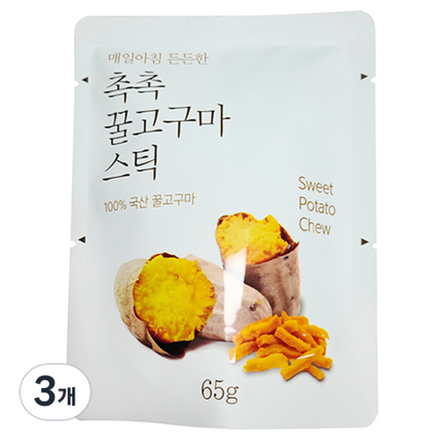 촉촉 꿀고구마 스틱, 65g, 3개