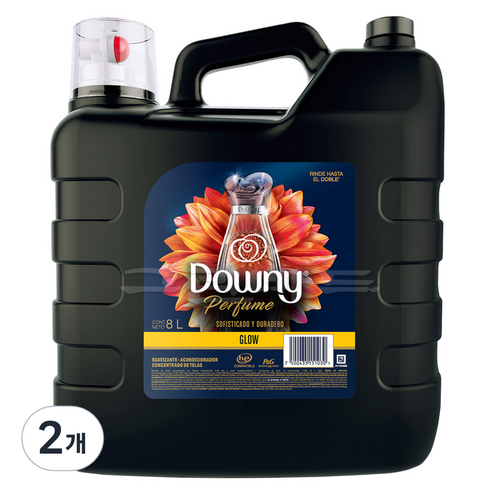 다우니 글로우 섬유유연제 백합향 본품, 8L, 2개