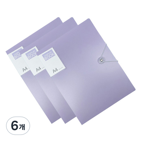 알로데 아카이브 테스트 A4 파일 30p 단추형 TYPE04, 퍼플, 6개