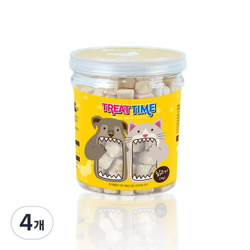 트릿타임 강아지 동결건조간식, 4개, 닭고기트릿, 70g