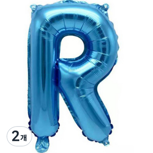 팡파티 레터링 알파벳 풍선 R 40cm, 블루, 2개