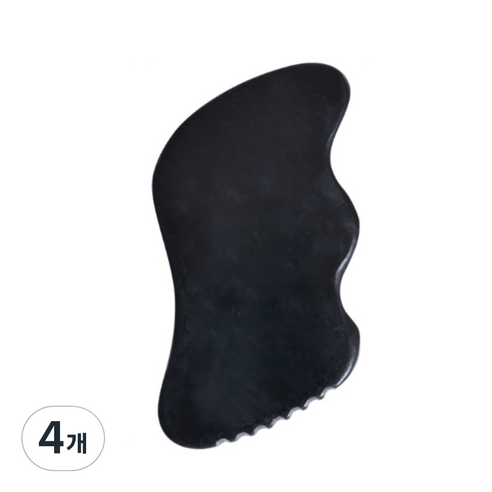 주앙오브제 샤크 괄사 마사지, 블랙, 4개