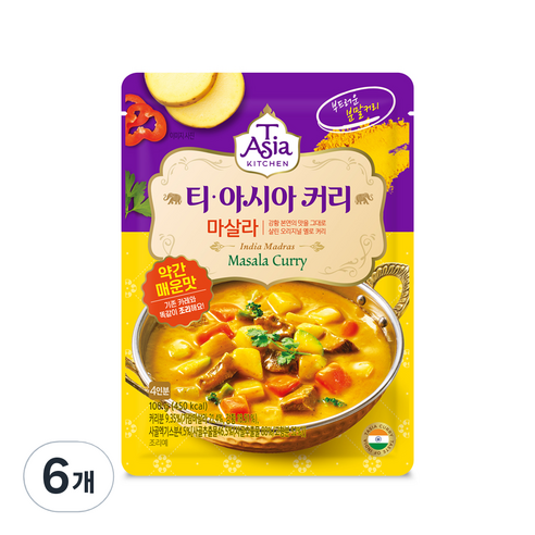 티아시아키친 마살라 커리 분말, 100g, 1개