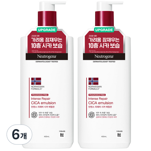 뉴트로지나 인텐스 리페어 시카 에멀젼 바디로션, 6개, 450ml