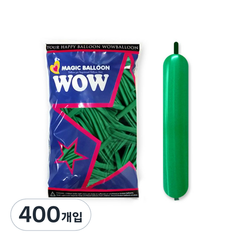 와우파티코리아 와우260 풍선 100p, 그린, 4개