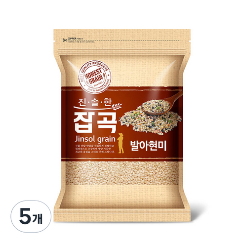 진솔그레인 국산 발아현미, 1kg, 5개