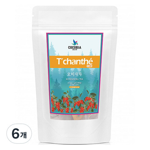 티샹떼 삼각망 오미자차, 1.5g, 25개입, 6개