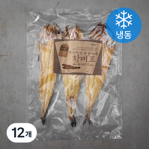해그린푸드 백두대간 문경새재 황태포 (냉동), 60g, 12개