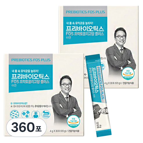 오한진 프리바이오틱스 FOS 플러스, 4g, 360포