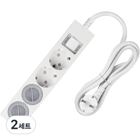 스윗홈 과부하차단 통합절전형 멀티탭 4구 + 안전커버 2p, 2세트, 1.5m