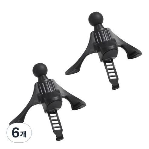 레드빈 차량용 고리 나사 받침방식 송풍구 거치대 DKAM, 블랙, 6개