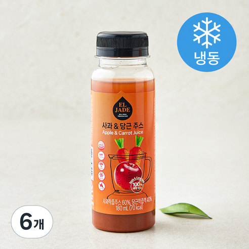 엘제이드 사과 & 당근 주스 (냉동), 180ml, 6개