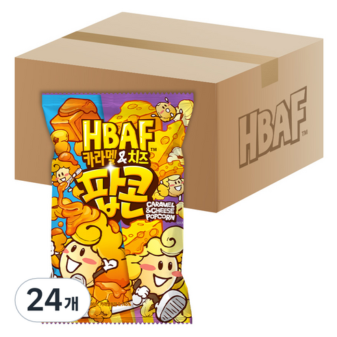 바프 카라멜 앤 치즈 팝콘, 80g, 24개