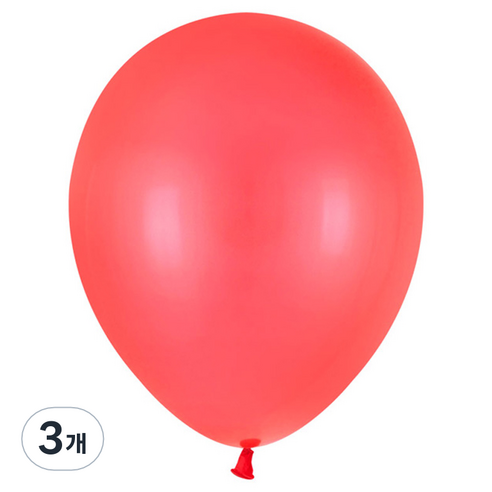 파티팡 라운드 펄 풍선 13cm 100p, 레드, 3개